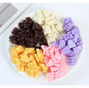 Mini simulation chocolate block model PVC DIY dessert food play decoration accessories