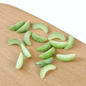 Miniature artificial honeydew melon slices fake fruit resin charms for DIY dollhouse food craft.