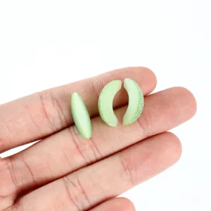 Miniature fake cantaloupe slices fruit pieces for DIY crafts and dollhouse food toys main view