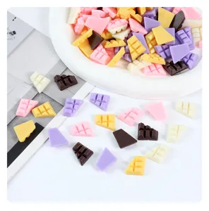 Mini simulated chocolate resin cabochons DIY miniature food dessert charms phone case accessories