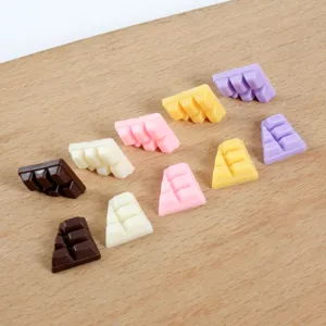 Mini simulated half chocolate block PVC resin model DIY food play dessert accessories