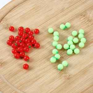 Miniature simulation red green cherry tomatoes fake food diy dollhouse kitchen toys props