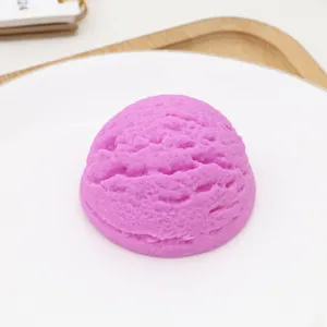 Groot kunstmatig bolletje ijs model, paarse neppe dessert fotografie rekwisiet voor display.