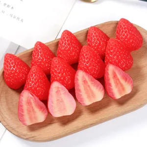PVC künstliche Erdbeere Modell gefälschte Frucht halbe Erdbeere Fotografie Requisiten
