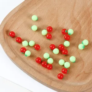 Miniature simulation fake cherry tomatoes DIY food playhouse kitchen cooking toy props.