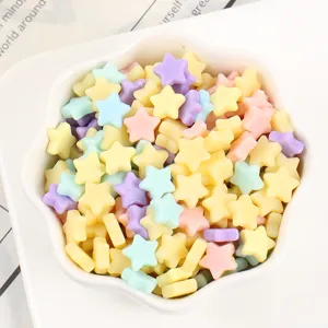 PVC mini simulazione stella caramella accessori cibo DIY stelle in resina colorata