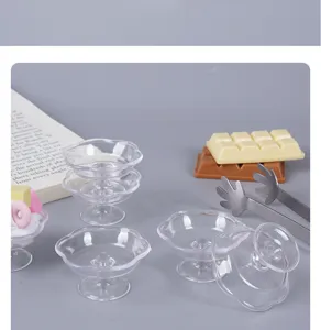 Mini transparent dessert cup detail view, perfect for miniature DIY food play and dollhouse scenes.