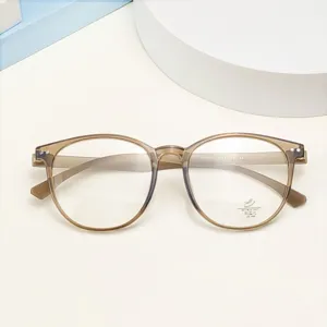 Lightweight anti-blue light oval optical glasses frame, clear details for daily wear.