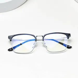 Élégante monture de lunettes demi-cerclée anti-lumière bleue homme modèle optique 4232