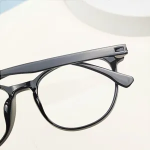 Lightweight big frame anti-blue light oval TR90 optical glasses frame for daily wear