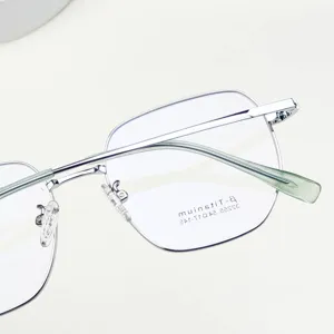 Montura de Gafas Polígono de Metal Vintage Óptica Lentes Transparentes Moda Gafas