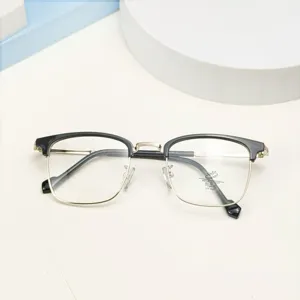 Detailed view of lightweight anti-blue light optical glasses frames for daily wear.
