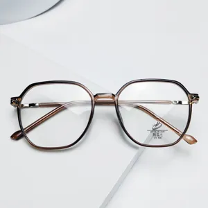 Polygon Anti Blue Light Optical Glasses Frame TR90 Metal Clear Lens Eyewear For Men Women Fashion Spectacles