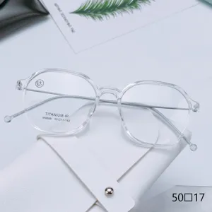 Montura de Gafas de Titanio Puro Polígono TR90 Montura de Gafas Ópticas Ligeras Para Hombres Mujeres