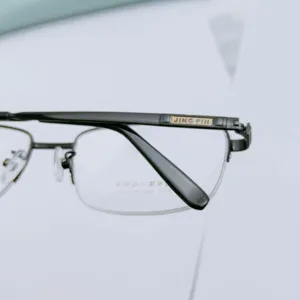 Men's Business Semi-Rimless Eyeglass Frame Square Optical Myopia Reading Glasses