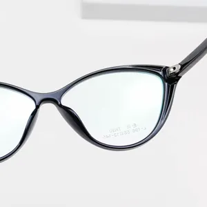 Lunettes anti-lumière bleue œil de chat grande monture TR90 style urbain tendance.