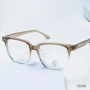 Classic square anti-blue light optical glasses with large TR90 frame for daily wear.