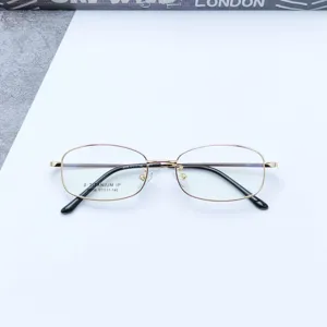 Monture de lunettes en alliage de titane pour homme petite carrée pleine monture optique