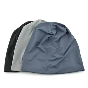Cooling thin mesh slouchy beanie for men, breathable quick-drying sports headscarf cap detail.