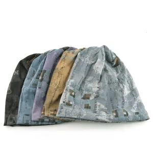 Bonnet slouchy style wasteland américain pour hommes et femmes, bonnet en tricot fin et léger.
