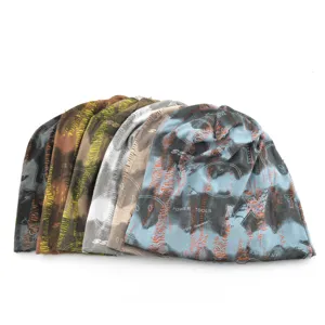 American wasteland style slouchy beanie hat for men and women, lightweight breathable knit cap.