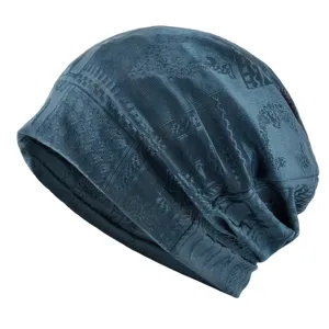 Bonnet tricoté respirant bleu homme bonnet slouchy décontracté léger couvre-chef extérieur