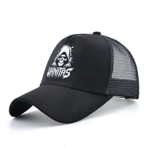 Casquette trucker retro imprimee style rue americaine, casquette de baseball en mesh.