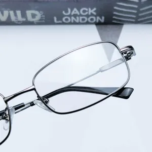 Herren Business Metall Vollrand Brillenrahmen klassisches rechteckiges Design urbane Stil Brille.