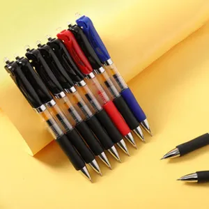 Conjunto de bolígrafos de gel borrables para estudiantes papelería de escritura vista.
