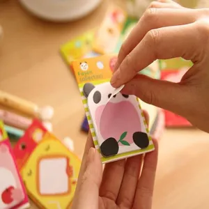 Notes adhesifs mignons de panda bloc-notes mignon fournitures scolaires vue de detail