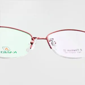 Classic half rim oval business women glasses frame for prescription lenses lightweight metal optical frames