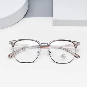 Stylish polygonal anti-blue light glasses frame designed for men and women daily wear.