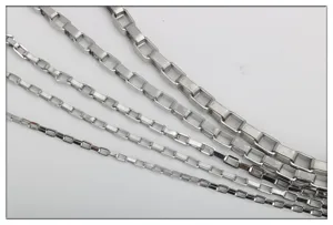 Edelstahl Boxkette Venedigkette Für Halskette Anhänger DIY Schmuckherstellung Taschenzubehör Damen Herren Silberfarben Gliederkette
