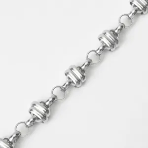 Edelstahl Metallkette DIY Schmuck Zubehör, 11mm Breite O-Kette Armband Halskette Material