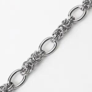 Edelstahl O-Kette Schmuckherstellung DIY Taschenkette Zubehör Metall Gliederkette 14mm Breite