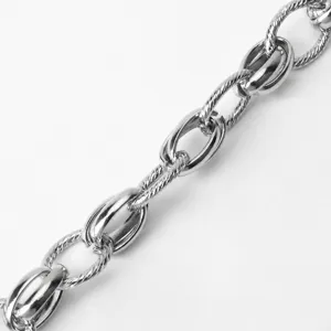 Edelstahl verdrehte Kette für DIY Handtasche oder Armband Hardware Zubehör 15 mm breit