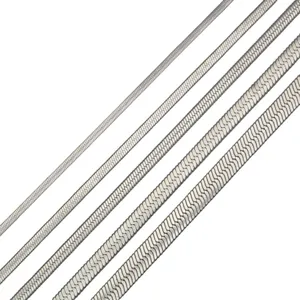 Edelstahl Klinge Flache Schlangenkette DIY Halskette Schmuck Zubehör Hauptbild