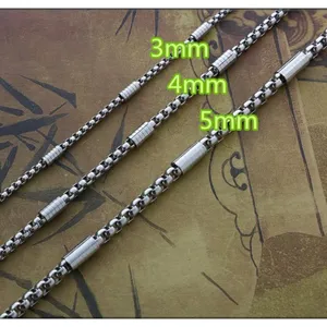 Edelstahl Box Kette Halskette für Herren und Damen, in 3mm, 4mm und 5mm Größen verfügbar.