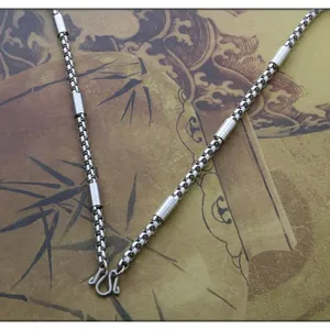 Edelstahl Boxketten Halskette für Buddha Amulett Anhänger, robuste Metall Schmuckkette.