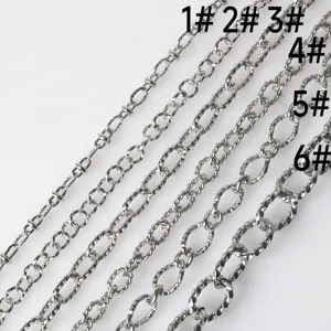 Edelstahl O-Kette Kordelkette oval DIY Schmuckherstellung Zubehör Material Großhandel