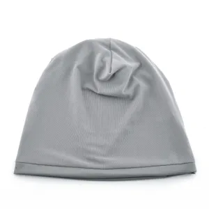 Detail view of the lightweight cooling mesh beanie, breathable sports quick-dry cap fabric.