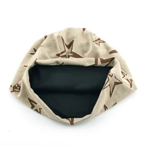 Bonnet slouchy élégant avec motif d'étoiles pour femmes et hommes, bonnet tricoté.