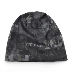 Bonnet slouchy style rétro américain wasteland pour hommes et femmes, bonnet en tricot léger.