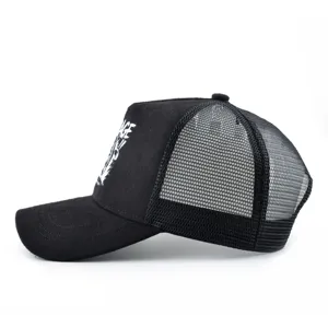 Casquette de baseball en filet noir pour homme et femme, style loup streetwear.