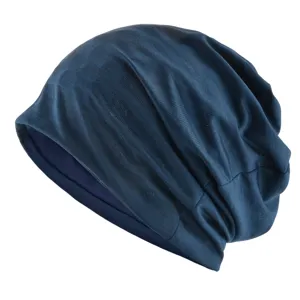 Bonnet Slouchy En Soie De Glace Homme Respirant Fin Leger Casual Ete Chapeau Bleu Marine