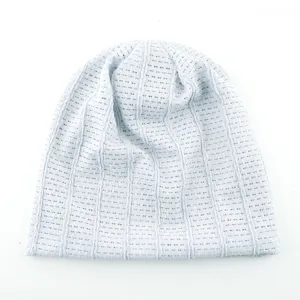Lightweight mesh slouchy beanie for women, breathable spring summer casual knit hat.