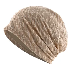 Bonnet slouchy léger et respirant à motif pour femmes, couvre-chef d'été élégant et fin.