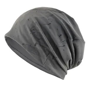 Bonnet slouchy en maille respirante gris éclaboussure léger séchage rapide sport été