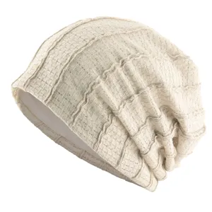 Japanese mesh slouchy beanie hat for women spring summer breathable thin retro casual headwear