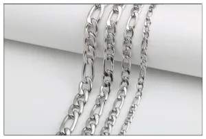 Stainless steel Figaro chain 3:1 NK necklace DIY pendant chain jewelry making wholesale